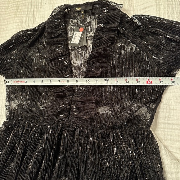 Maje Reville Sequin Lace Mini Dress - NWT - Size 38 (US 6) - Picture 13 of 15